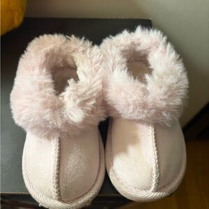 Fluffy Pink Baby Booties